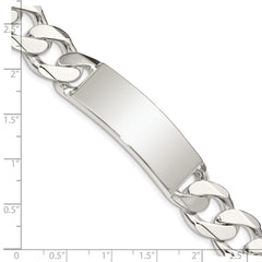 Sterling Silver Curb Link ID Bracelet QCD400-8.5