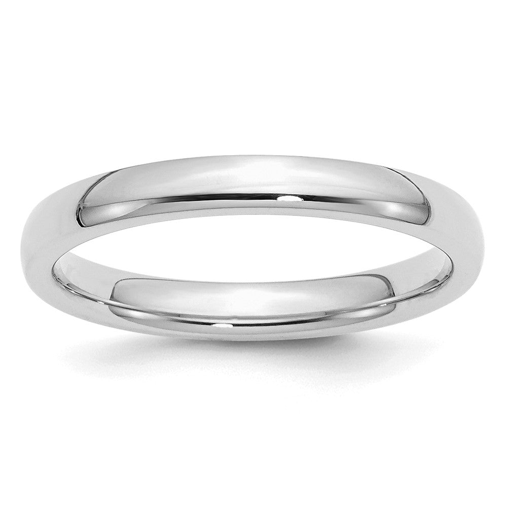 Sterling Silver Rhodium-plated 3mm Comfort Fit Size 4.5 Band