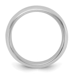 Sterling Silver Rhodium-plated 6mm Comfort Fit Size 10 Band