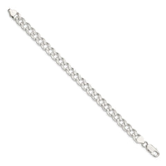 Sterling Silver 8.3mm Pav������������������������������������������������������������������������������������������������������������������������������������������������������������������ Curb Chain QCF220-8