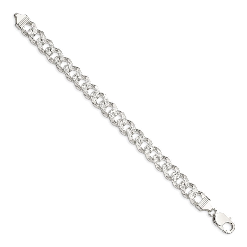 Sterling Silver 11.0mm Pav������������������������������������������������������������������������������������������������������������������������������������������������������������������ Curb Chain QCF300-8