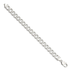 Sterling Silver 11.0mm Pav������������������������������������������������������������������������������������������������������������������������������������������������������������������ Curb Chain QCF300-8