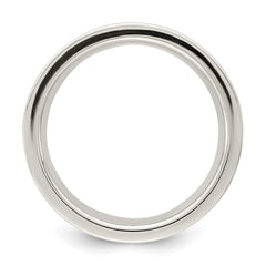 Sterling Silver 8mm Comfort Fit Flat Size 10 Band