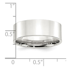 Sterling Silver 8mm Comfort Fit Flat Size 10 Band