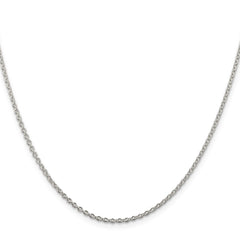 Sterling Silver Rhodium-plated 1.95mm Cable ChainQCL050R