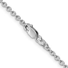 Sterling Silver Rhodium-plated 2.25mm Cable ChainQCL060R