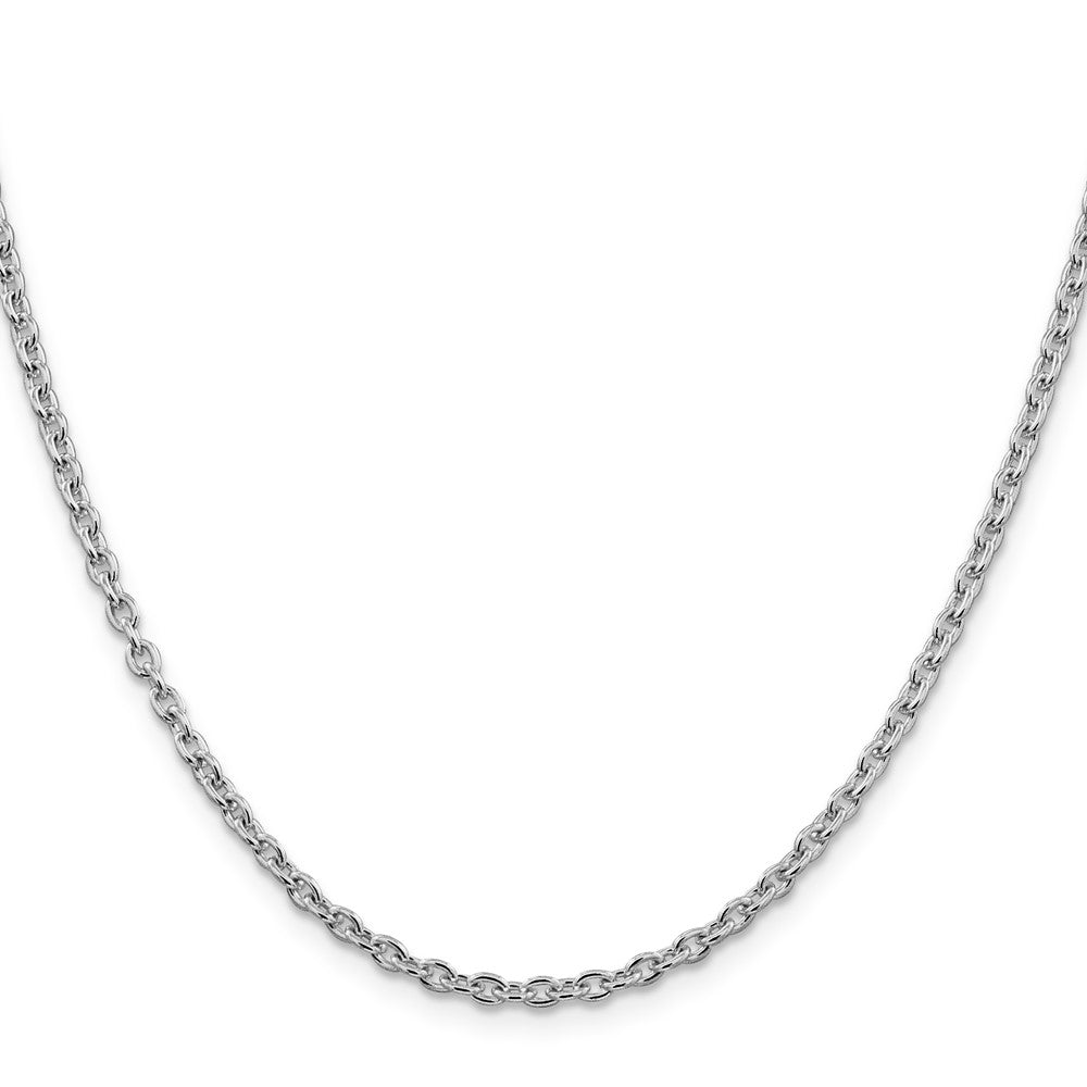 Sterling Silver Rhodium-plated 2.75mm Cable ChainQCL080R