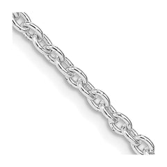 Sterling Silver Rhodium-plated 2.75mm Cable ChainQCL080R