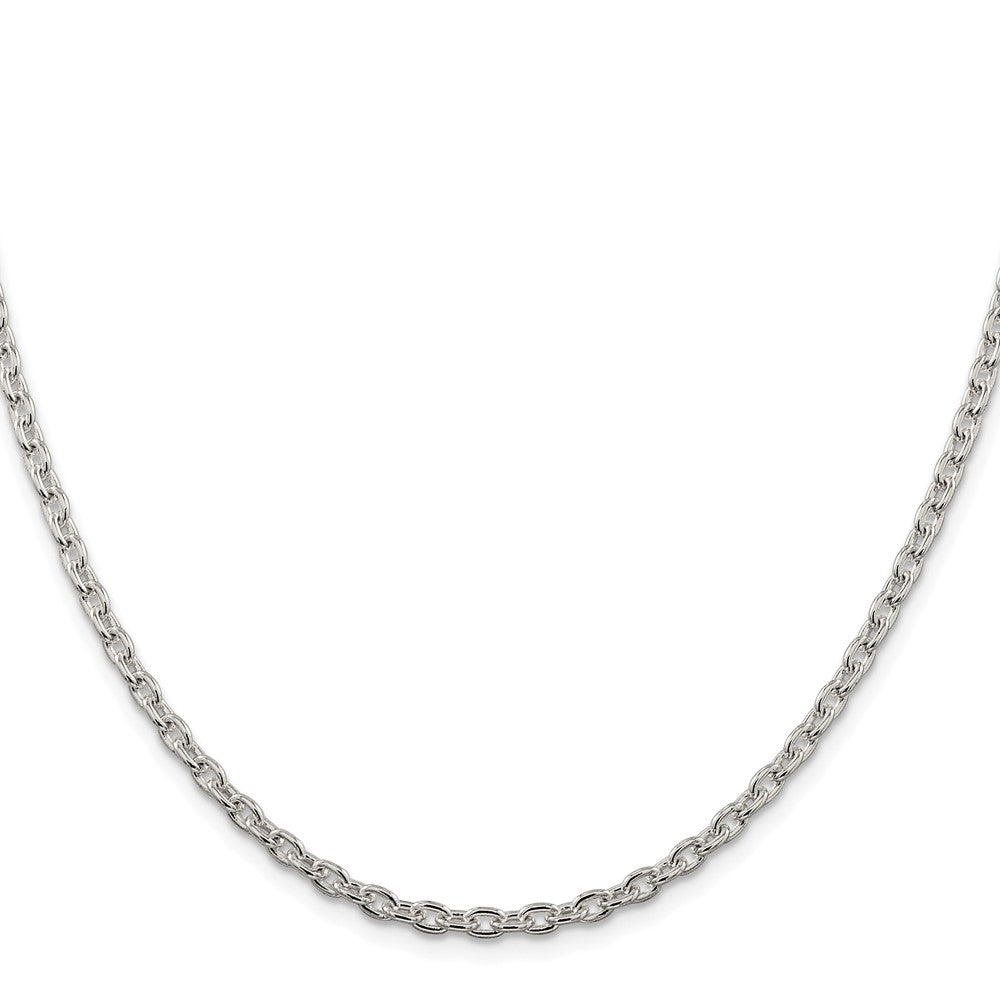 Sterling Silver Rhodium-plated 3.5mm Cable ChainQCL100R
