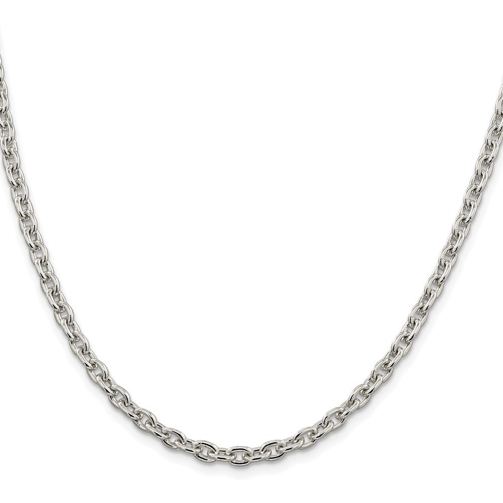 Sterling Silver Rhodium-plated 4.5mm Cable ChainQCL120R