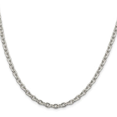 Sterling Silver Rhodium-plated 4.5mm Cable ChainQCL120R