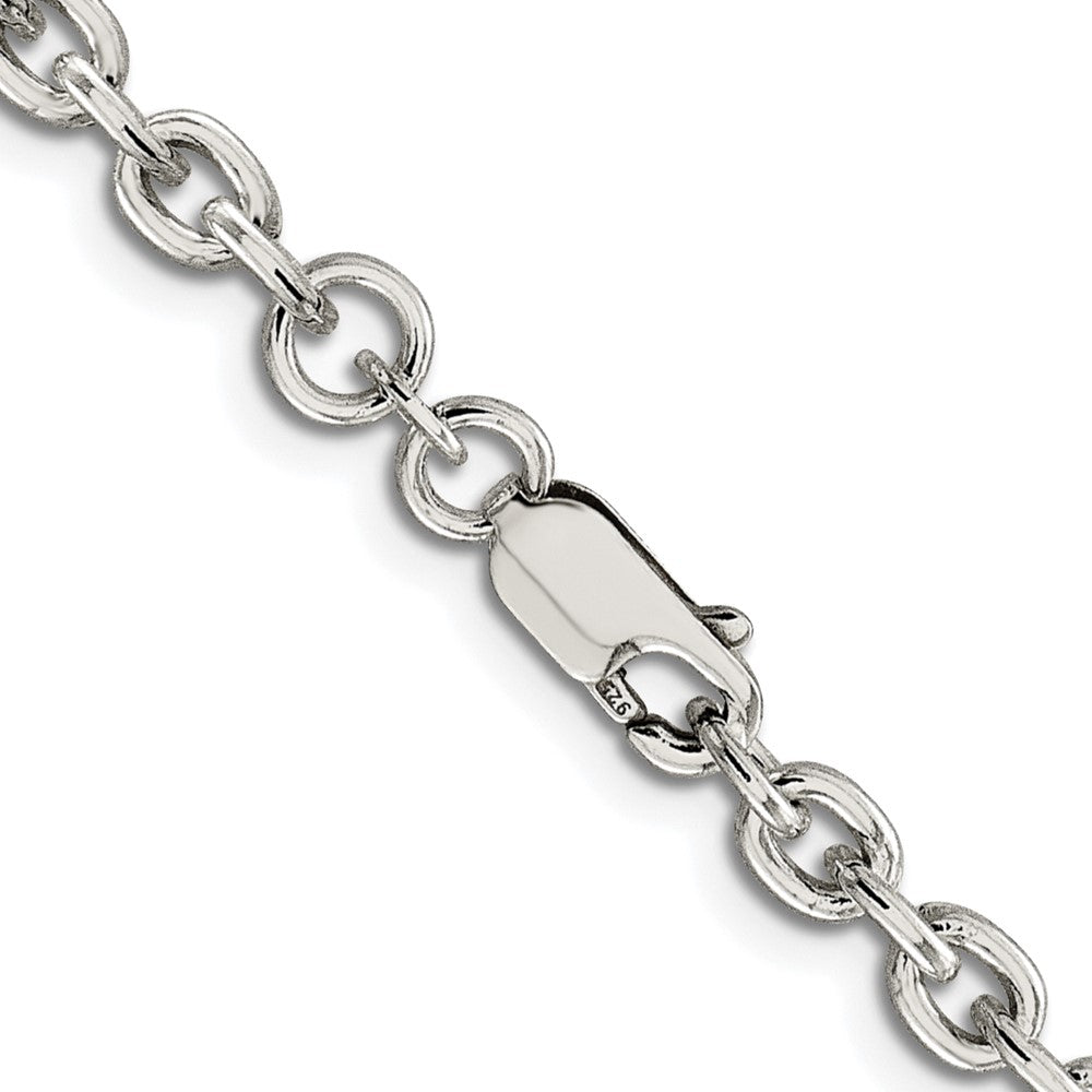 Sterling Silver Rhodium-plated 4.5mm Cable ChainQCL120R