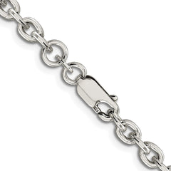 Sterling Silver Rhodium-plated 4.5mm Cable ChainQCL120R