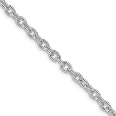 Sterling Silver Rhodium-plated 4.5mm Cable ChainQCL120R