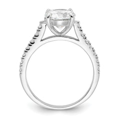 Cheryl M Sterling Silver Rhodium-plated Polished CZ Ring