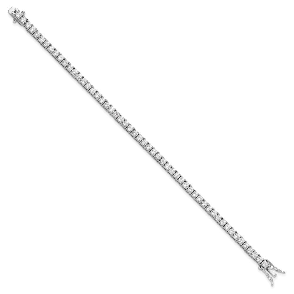 Cheryl M Sterling Silver Rhodium-plated Brilliant-cut CZ 7 Inch Tennis Bracelet QCM683-7