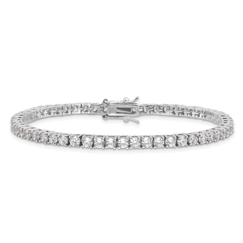 Cheryl M Sterling Silver Rhodium-plated Brilliant-cut CZ 7 Inch Tennis Bracelet QCM683-7