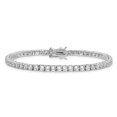 Cheryl M Sterling Silver Rhodium-plated Brilliant-cut CZ 7 Inch Tennis Bracelet QCM683-7