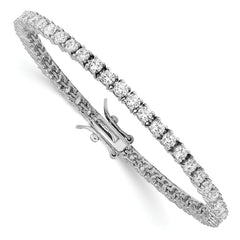 Cheryl M Sterling Silver Rhodium-plated Brilliant-cut CZ 7 Inch Tennis Bracelet QCM683-7