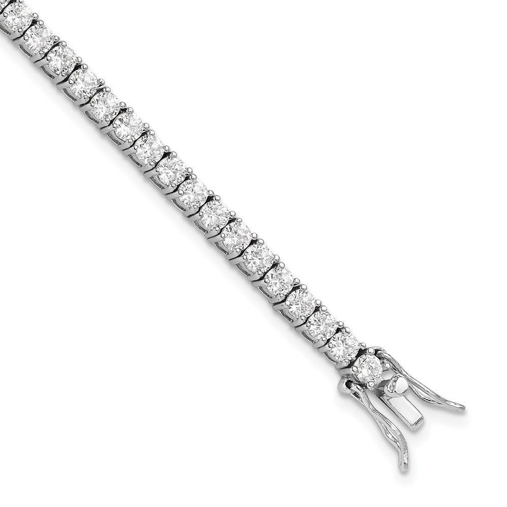 Cheryl M Sterling Silver Rhodium-plated Brilliant-cut CZ 7 Inch Tennis Bracelet QCM683-7
