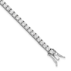 Cheryl M Sterling Silver Rhodium-plated Brilliant-cut CZ 7 Inch Tennis Bracelet QCM683-7