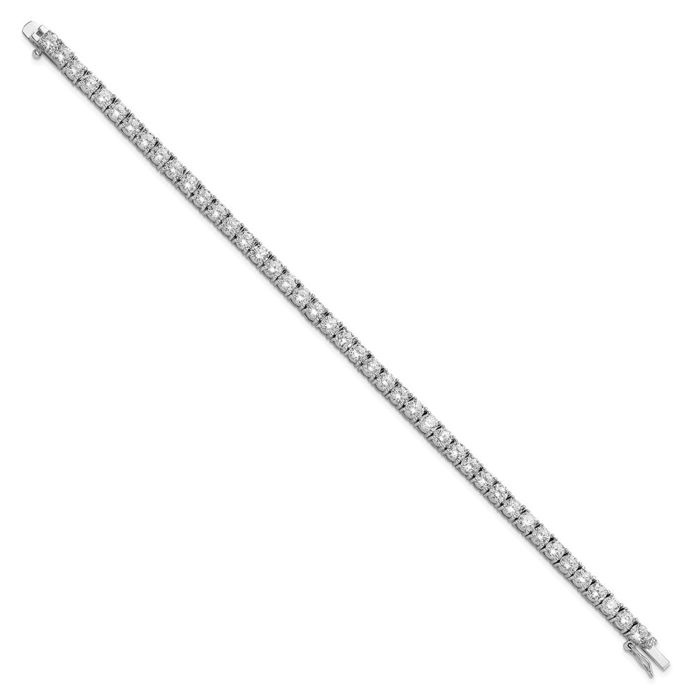 Cheryl M Sterling Silver Rhodium-plated Brilliant-cut CZ 7.25 Inch Tennis Bracelet QCM904-7.25