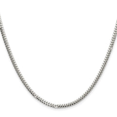 Sterling Silver Rhodium-plated Polished 2.9mm Domed Curb ChainQDB080R