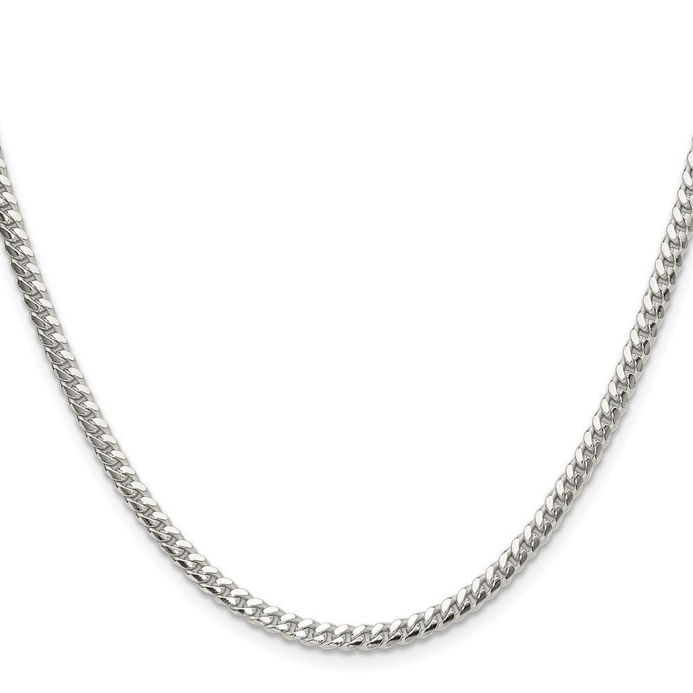 Sterling Silver Polished 3.4mm Domed Curb ChainQDB100