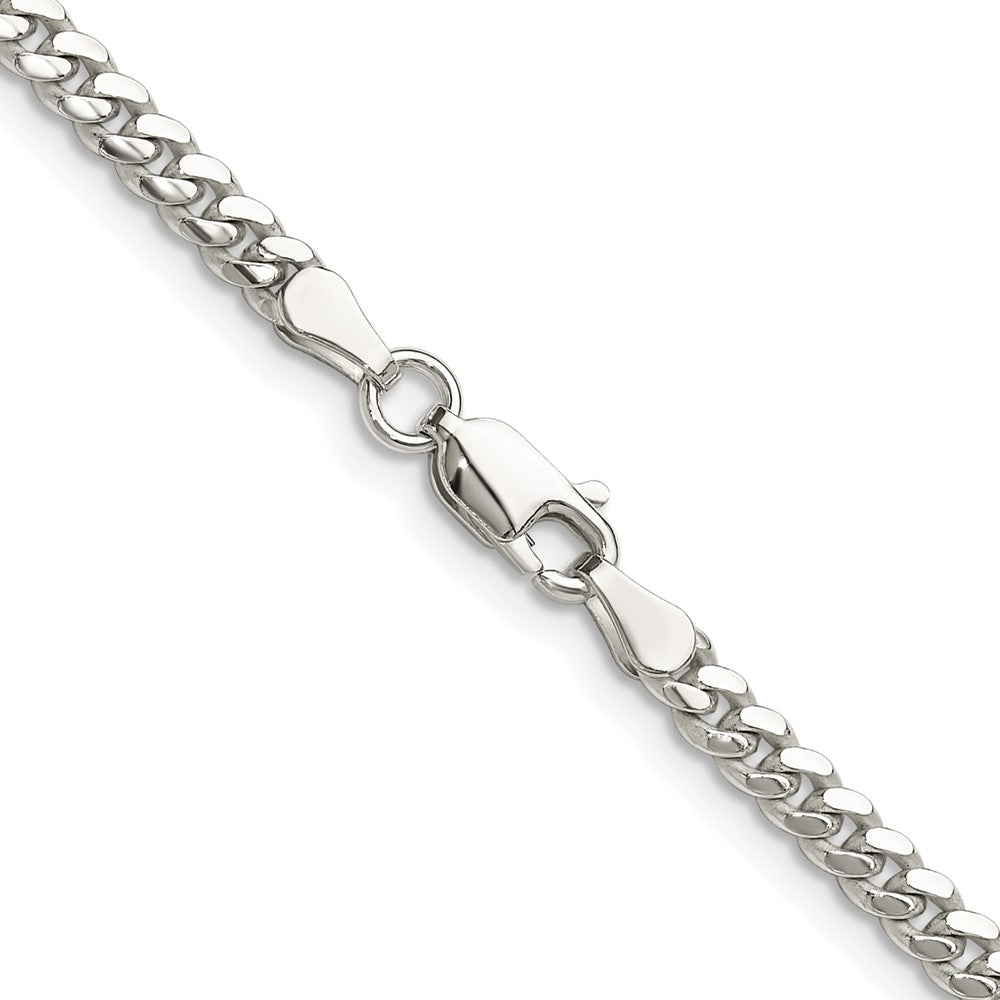 Sterling Silver Polished 3.4mm Domed Curb ChainQDB100