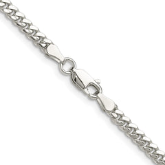 Sterling Silver Polished 3.4mm Domed Curb ChainQDB100
