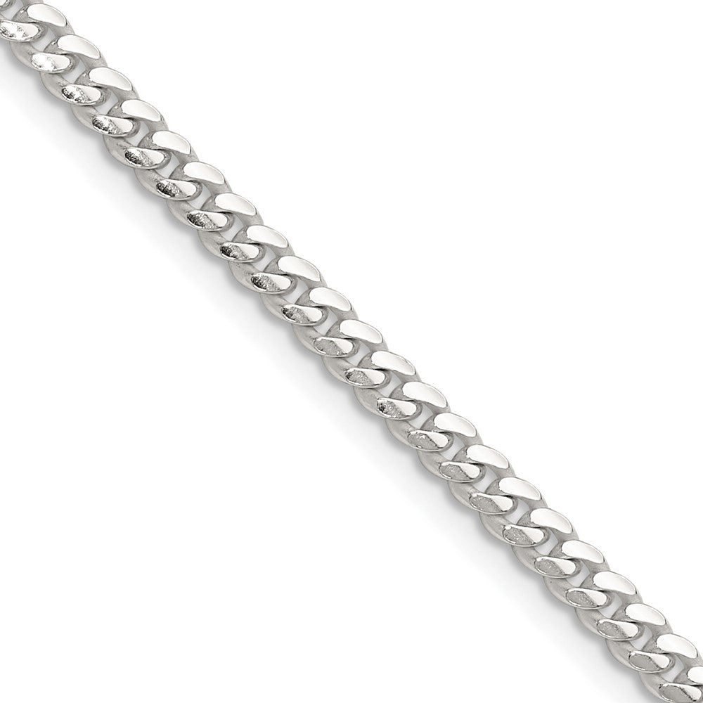 Sterling Silver Polished 3.4mm Domed Curb ChainQDB100
