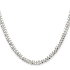 Sterling Silver Rhodium-plated Polished 5.7mm Domed Curb ChainQDB150R