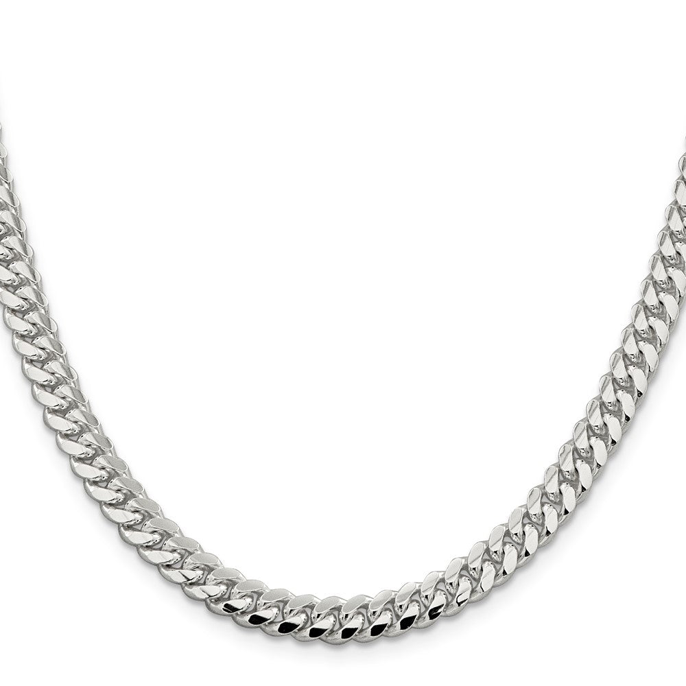 Sterling Silver 6.4mm Polished Domed Curb ChainQDB180
