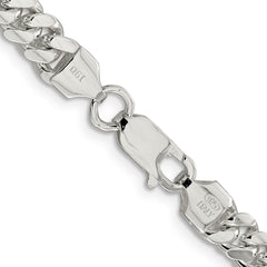 Sterling Silver 6.4mm Polished Domed Curb ChainQDB180