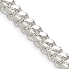 Sterling Silver 6.4mm Polished Domed Curb ChainQDB180