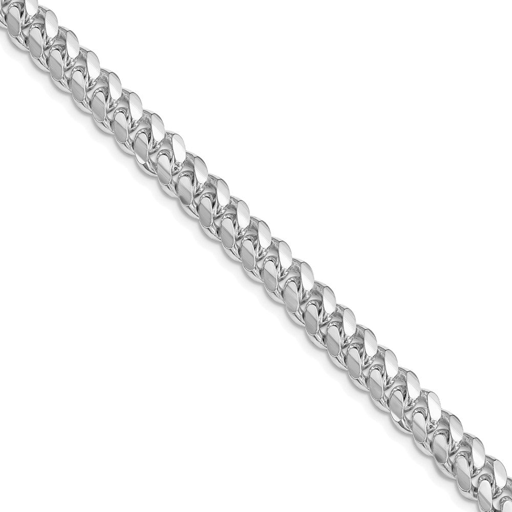 Sterling Silver Rhodium-plated 7.0mm Polished Domed Curb ChainQDB200R