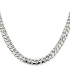 Sterling Silver 7.8mm Polished Domed Curb ChainQDB220