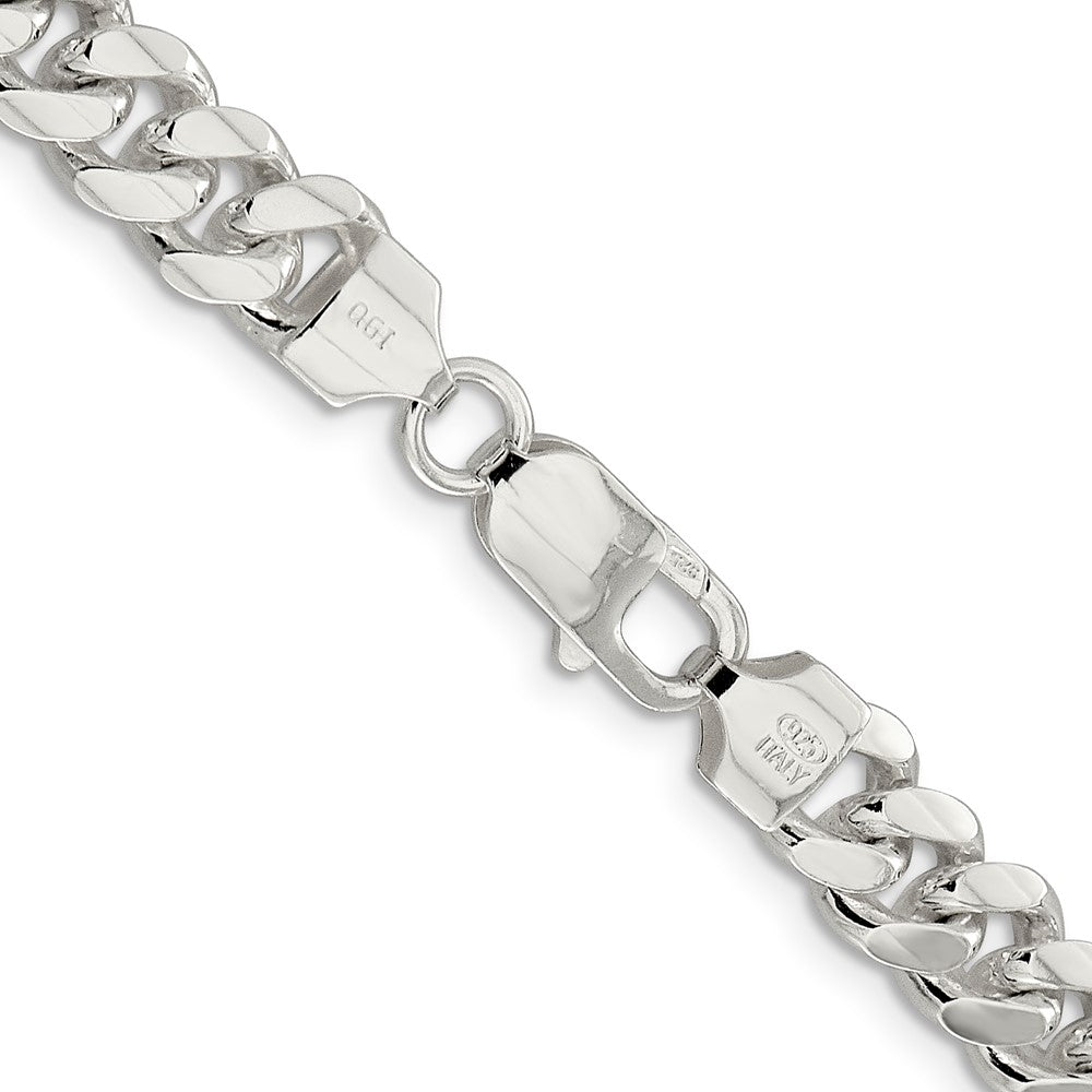 Sterling Silver 7.8mm Polished Domed Curb ChainQDB220