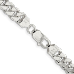 Sterling Silver 7.8mm Polished Domed Curb ChainQDB220