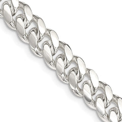Sterling Silver 7.8mm Polished Domed Curb ChainQDB220