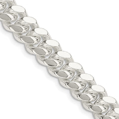 Sterling Silver 9mm Polished Domed Curb ChainQDB250