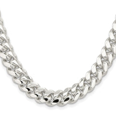 Sterling Silver Rhodium-plated 10.7mm Polished Domed Curb ChainQDB300R