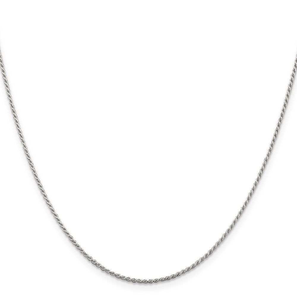 Sterling Silver 1.2mm Diamond-cut Rope Chain w/4in ext.QDC015