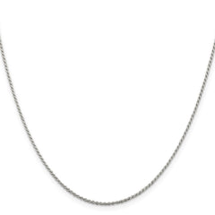 Sterling Silver 1.2mm Diamond-cut Rope Chain w/4in ext.QDC015