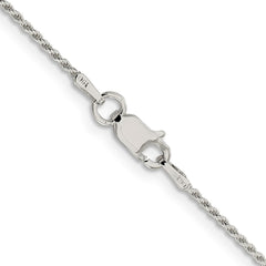 Sterling Silver 1.2mm Diamond-cut Rope ChainQDC015