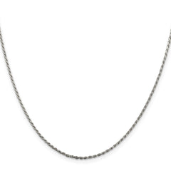 Sterling Silver 1.5mm Diamond-cut Rope ChainQDC020