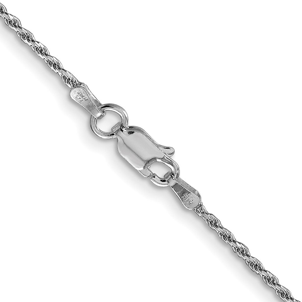 Sterling Silver Rhodium-plated 1.5mm Diamond-cut Rope ChainQDC020R