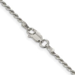 Sterling Silver 1.7mm Diamond-cut Rope ChainQDC025