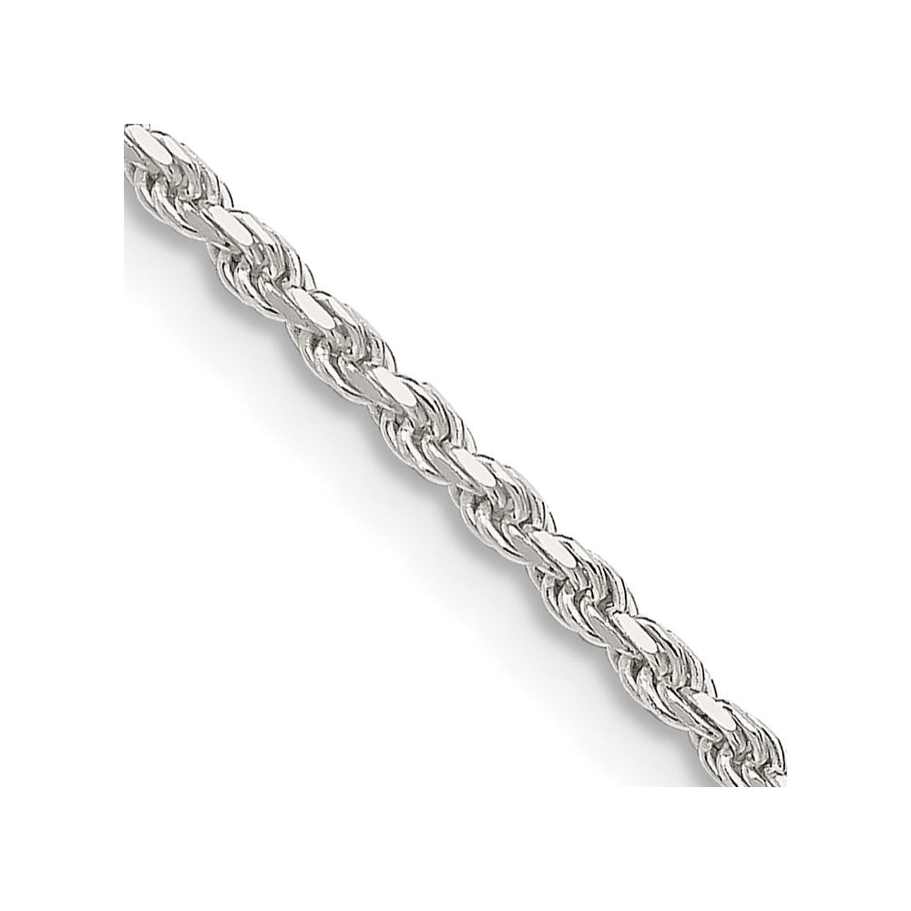 Sterling Silver 1.85mm Diamond-cut Rope ChainQDC030