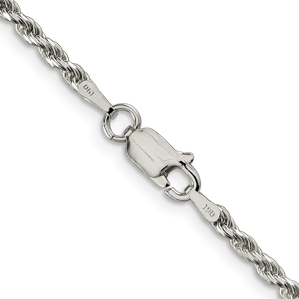 Sterling Silver 2.25mm Diamond-cut Rope ChainQDC050